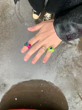 17KM-anillo acrílico de resina transparente para mujer, creativo coreano cuadrado geométrico redondo Irregular, joyería