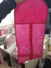 Bolsa de pelo negro Rosa Alileader con soporte de almacenamiento de peluca para pelucas, accesorios de peluca transparentes no tejidas, bolsa de almacenamiento para pelucas