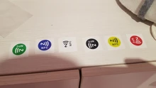 6 unids/lote NFC pegatinas etiquetas NFC213 Rfid etiqueta de la tarjeta de etiqueta de adhesivo etiquetas clave llaveros llavero muestra patrulla