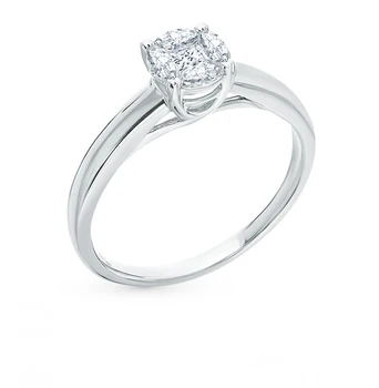 

Gold ring with diamonds sunlight sample 585