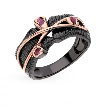 

Silver ring with rubies sunlight sample 925