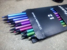 Brutfuner-lápices de colores metálicos, 12 Uds., lápiz profesional de Color dorado para bocetos escolares, regalos de pintura