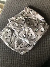 Goodbum-pañal de bolsillo de tela ajustable para bebé, lavable, con estampado de erizo, broches en doble fila