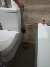 Creative Lovely Cherry Shape Lavatory Brush Toilet Brush & Holder Set (Red)