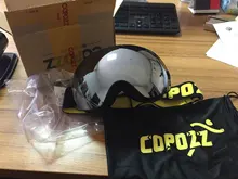 COPOZZ-Gafas de esquí de doble capa para hombre y mujer, máscara de esquí grande antiniebla, UV400, gafas de Snowboard, GOG-201 Pro