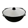 Uzbek cast iron Kazan with flat bottom/Namangan/durable/thick walls/sanded surface/3.5L to 16L/ ► Photo 3/3