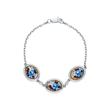 

Silver Bracelet with finish and cubic zirconia sunlight sample 925