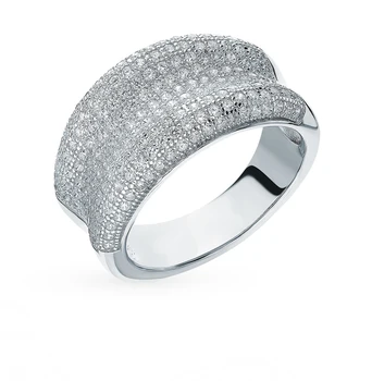

Silver ring with cubic zirconia sunlight sample 925