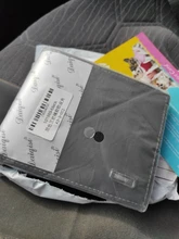 Billetera de cuero de negocios para Hombre, Billetera de marca de lujo, monedero delgado para Hombre, Billetera delgada para tarjetas de crédito, Portafoglio