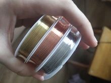 Colorfast-Cable de cobre para pulsera y collar DIY Beading, joyería de alambre dorado, plateado o rosa, 0,2 a 1 mm, fabricación de manualidades