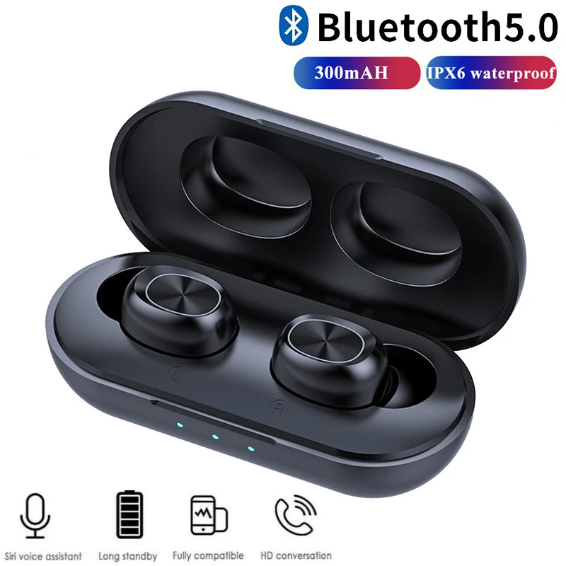 B5 наушники-вкладыши TWS с отпечатков пальцев сенсорный экран Bluetooth Наушники Hi-Fi