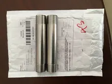 1-Threaded-Pipe-Fittings Water-Connection Stainless-Steel Male-X-Male SS304 1-1/4-3/8-100mm-Length