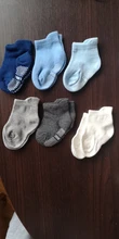 Calcetines de algodón antideslizantes para niños y niñas, medias con pegamento, 6 par/lote