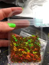 Letras holográficas de resina epoxi con purpurina gruesa, letras gruesas, lentejuelas mezcladas, alfabeto, 5 colores, 2g por