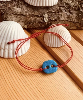 

Syriac Evil Eye Bead Authentic Turkish Made Woman Man Bracelet Red Rope