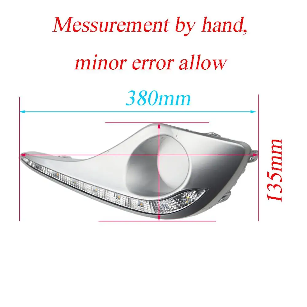 ECAHAYAKU, водонепроницаемый, поворотник, стильный релейный светодиодный DRL дневные ходовые огни с отверстием для противотуманной фары для Toyota Highlander 2012 2013
