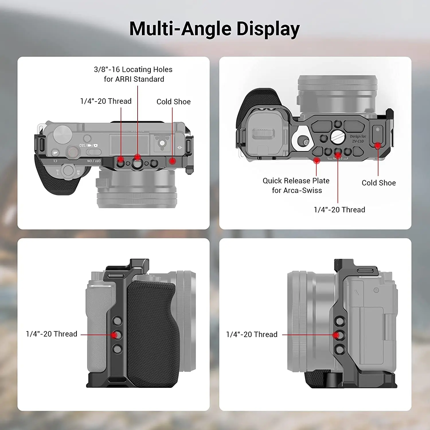 SmallRig Sony ZVE10 Camera Cage with Silicone Cage handle Built-in Arca  quick release plate Cage Rig Kit for Sony ZV-E10 3538 - AliExpress