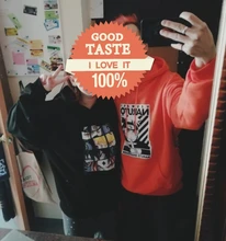 Tops Hoody Spring Harajuku Brown Anime Black Fleece Girls Korean-Style Cartoon Kawaii