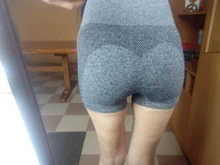 Pantalones cortos deportivos sin costuras para mujer, de cintura alta, con realce, ajustados para entrenamiento, 2020