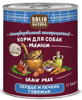

Solid Natura premium heart and liver beef for dogs 0,24 kg * 10 PCs