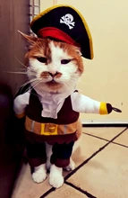 Suit Cat-Costume Funny Dressing-Up Pirate Cat Party Halloween for Clothing Corsair