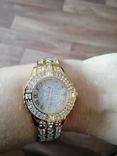 Reloj de moda con diamantes de oro para mujer, pulsera informal de marca de lujo, relojes femeninos