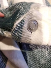 Woolen Coat Shirt Jacket Windbreaker Oversize Plaid Vintage Women Loose Button Winter