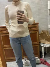 Suéter de punto con cremallera para mujer, jerseys de cuello alto, jerseys básicos de otoño e invierno, ropa negra ajustada para mujer 2021
