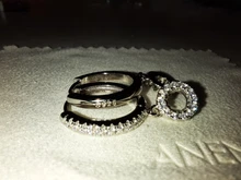 ANENJERY plata esterlina 925 1 par 26 alfabeto carta pendientes de aro inicial Zircon pendientes para Mujeres Hombres joyería de nombre S-E1169