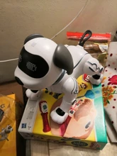 LE NENG juguetes K16A Electrónica Animal RC Perro Robot Control remoto por voz juguetes música canción de juguete para niños juguetes regalo de cumpleaños