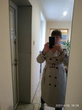 Gabardina ceñida con doble botonadura para mujer, abrigo largo, prendas de vestir, rompevientos, primavera 2021