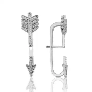 

Merve Silver Silver Love Arrow Earrings