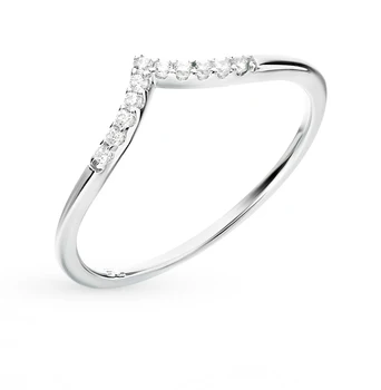 

Silver ring with cubic zirconia sunlight sample 925 Jewelry set