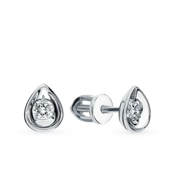 

Gold earrings with diamonds sunlight sample 585 test