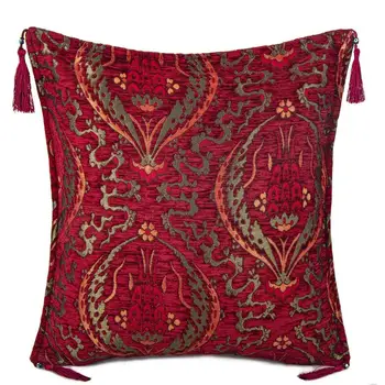 

45x45 cm Tassels Tulip Cushion Cover / Pillow Cover Model No: 2 Red