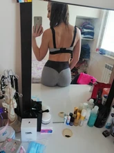 Polyester Leggings Normov Seamless Patchwork-Print Elastic Push-Up Ankle-Length High-Waist