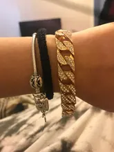 De moda simple exagerado de cadena de metal de Versión amplia de las mujeres pulseras de ins viento roja red mismo estilo de la joyería para las mujeres