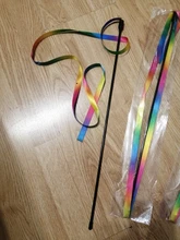 3 uds juguetes de gato varita divertida, colorida y bonita Teaser varita de plástico juguetes para mascotas para el palo interactivo de gatos gato suministros