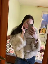 De invierno de la moda de cuero cálida capa natural abrigo de piel de zorro chaqueta de piel auténtica de zorro de invierno grueso abrigo cálido