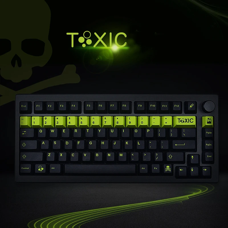 Gmk-teclas Pbt Tóxicas para Teclado Mecânico Perfil Cereja Dye-sub Personalizado 129 Chaves