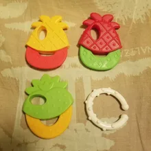 Mordedor de goma suave estilo fruta para bebé, juguete para recién nacido, mordedor de silicona de grado alimenticio, cama de entrenamiento infantil, juguete para morder para chico