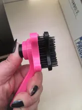 Cepillo para mascotas cepillado de pelo de plástico automático herramienta de eliminación de perro gato peine de pelo suelto para caras de mascotas boquilla de piel aseo azul, rosa, naranja