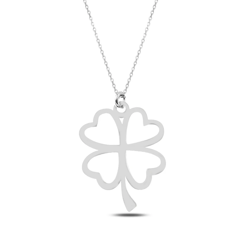 

Silver 925 Set Clover Simple Necklace