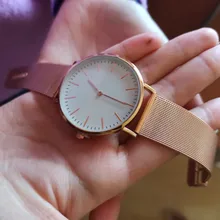 De Lujo reloj de oro rosa pulsera de las mujeres relojes de señoras de la marca reloj de cuarzo Casual mujer acero reloj de pulsera Montre Femme reloj