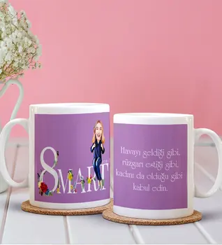 

Personalized 8 March International Women's Day Caricature Of Mug cup-12