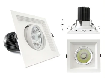 

Headlight Led Downlight COB 30W cool white 220V square adjustable with reflector