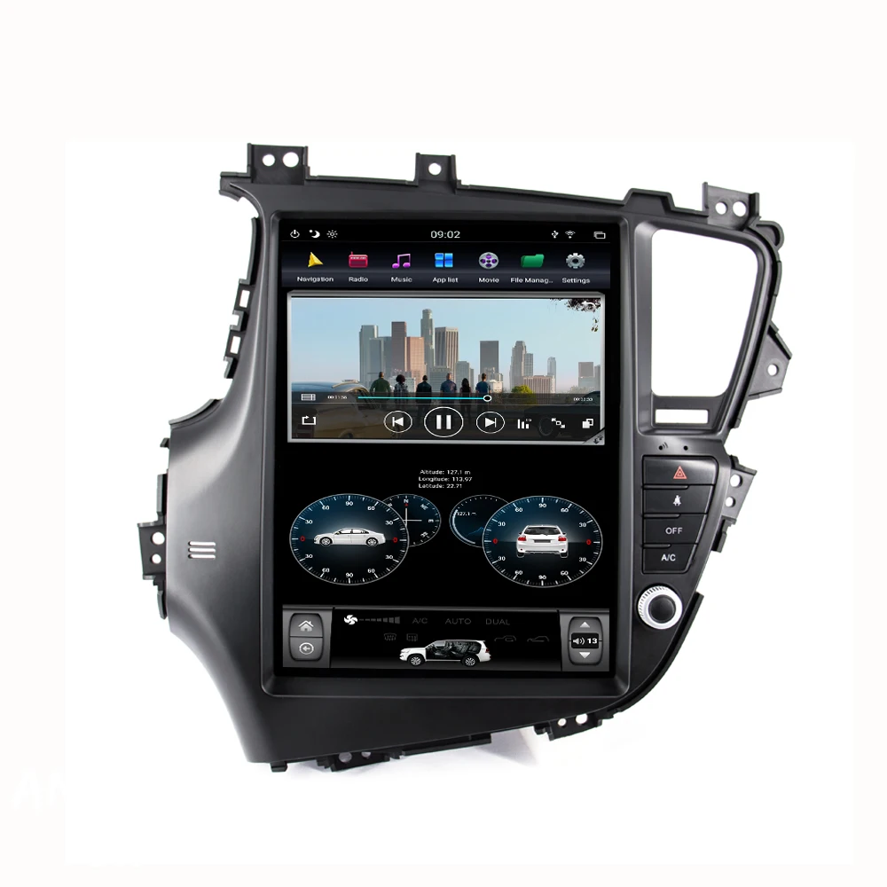 ONKAR Android 8,1 Автомагнитола для KIA Optima/k5 2010-2013 12,1 дюймов вертикальный экран Автомобильный мультимедийный плеер 4 Гб+ 32 ГБ шесть ядер