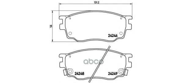 Колодки Тормозные Mazda 6 1.8 02- Передние Brembo P49033 Brembo арт. P49033