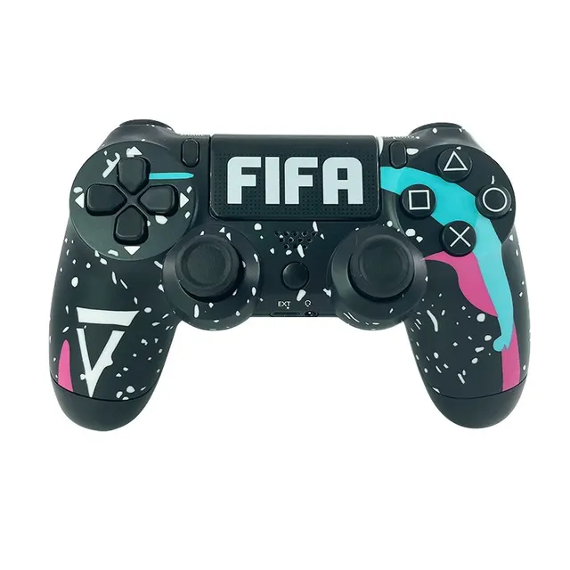 Game Pad (joystick) Wireless Bluetooth for PS4, controller suitable for iOS, Android, PS4, PC wireless Bluetooth game controller for PC mobile phone TV box computer joystick for tablet PC TV gamepad joypad controller FIFA dark green