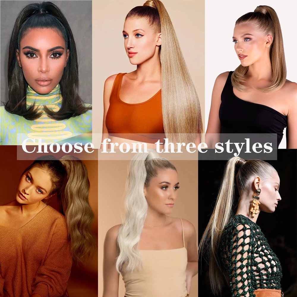 Fake Hair Extensions Synthetic Bounce Ponytail 18Inch